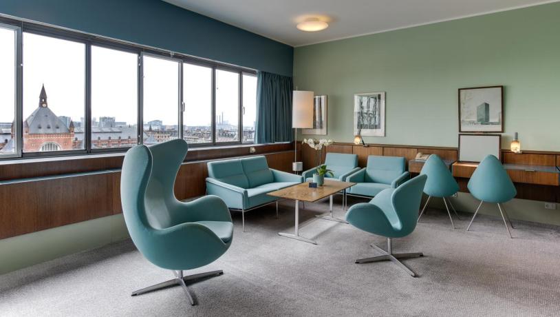    Arne Jacobsens design av Radisson Blu Royal Hotel 