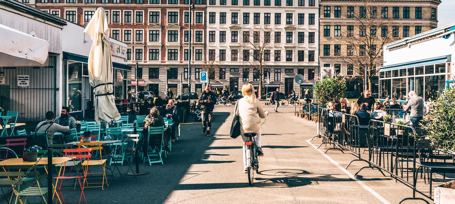 Biking in The Meatpacking District in Copenhagen