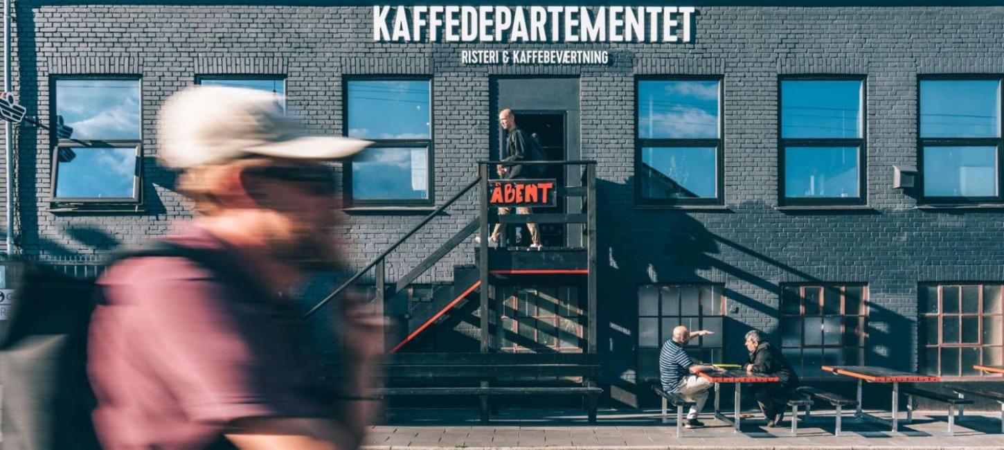 Kaffedepartementet coffee house in Copenhagen's Nordvest neighbourhood