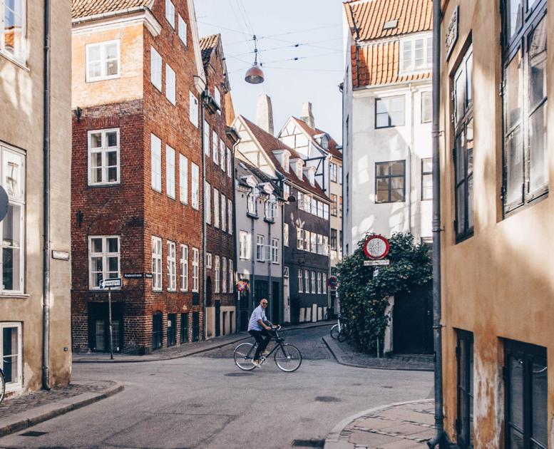 Biking in central Copenhagen