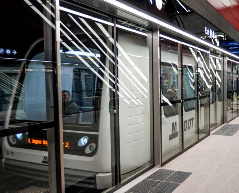 Metro station in Copenhagen 